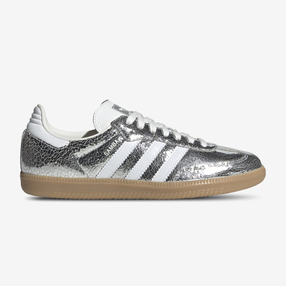 Adidas Samba Metallic Silver Sneakers